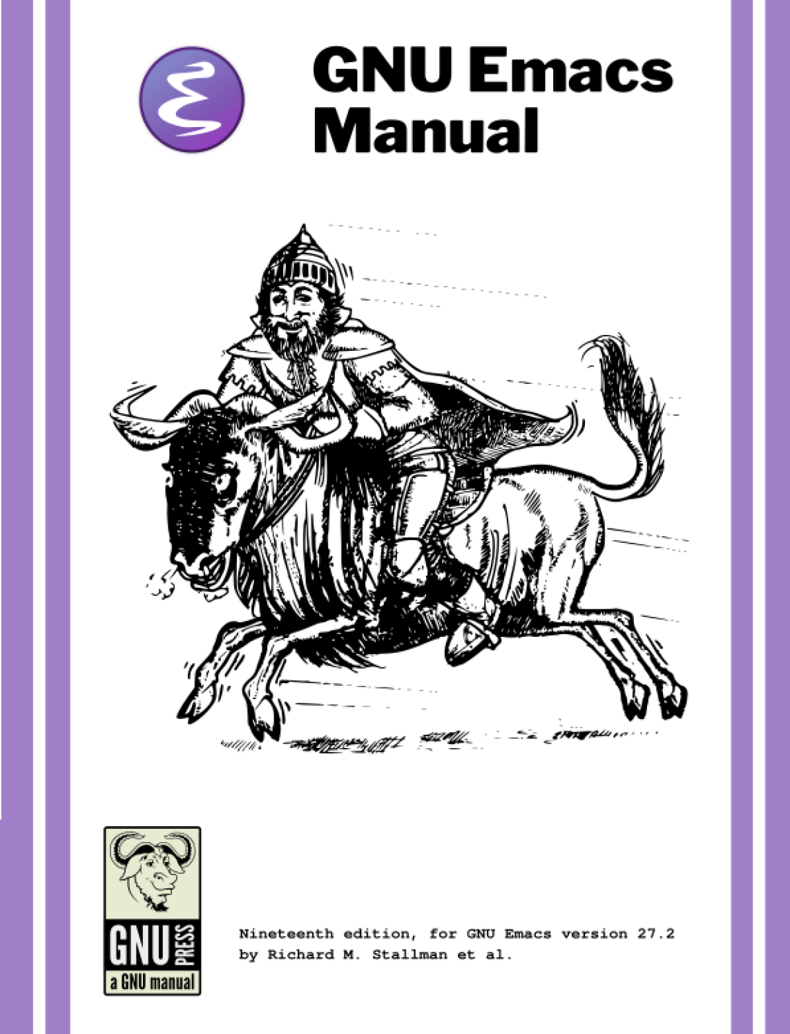 A picture of a man riding a wild gnu