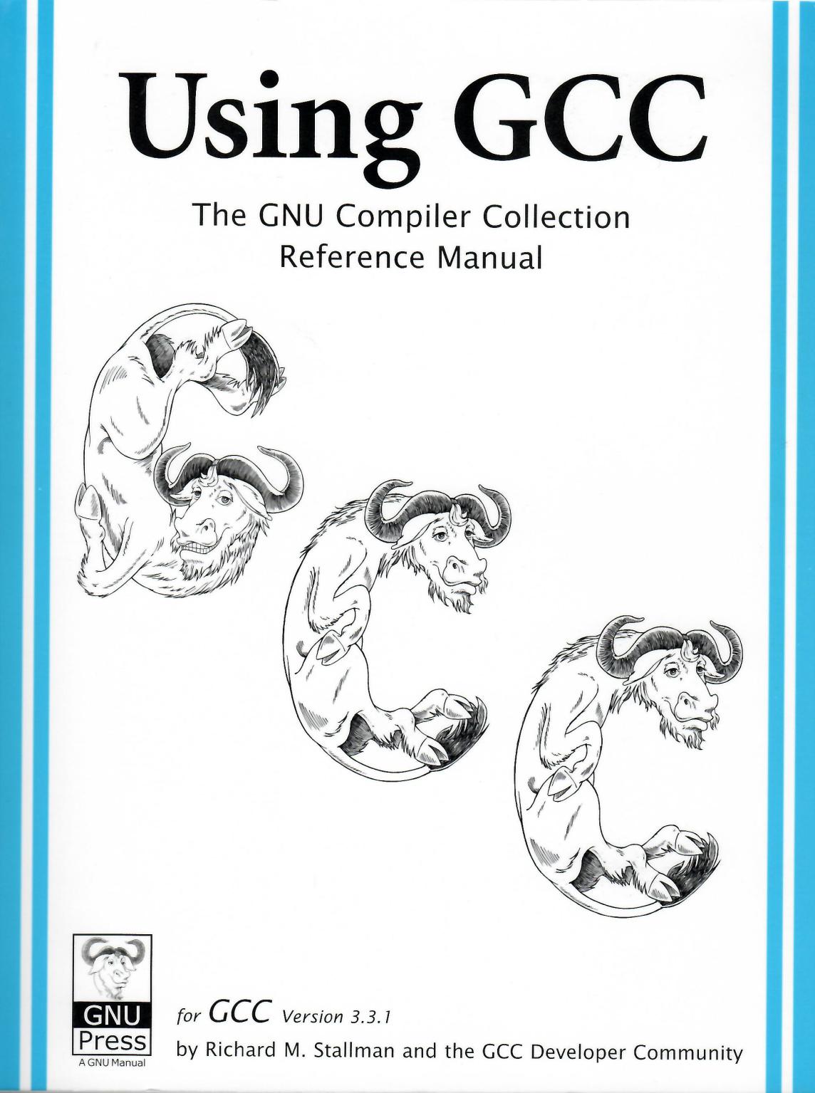 Three gnus in posing in the shapes of G, C and C
