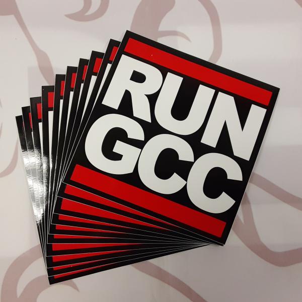 RUN GCC stickers